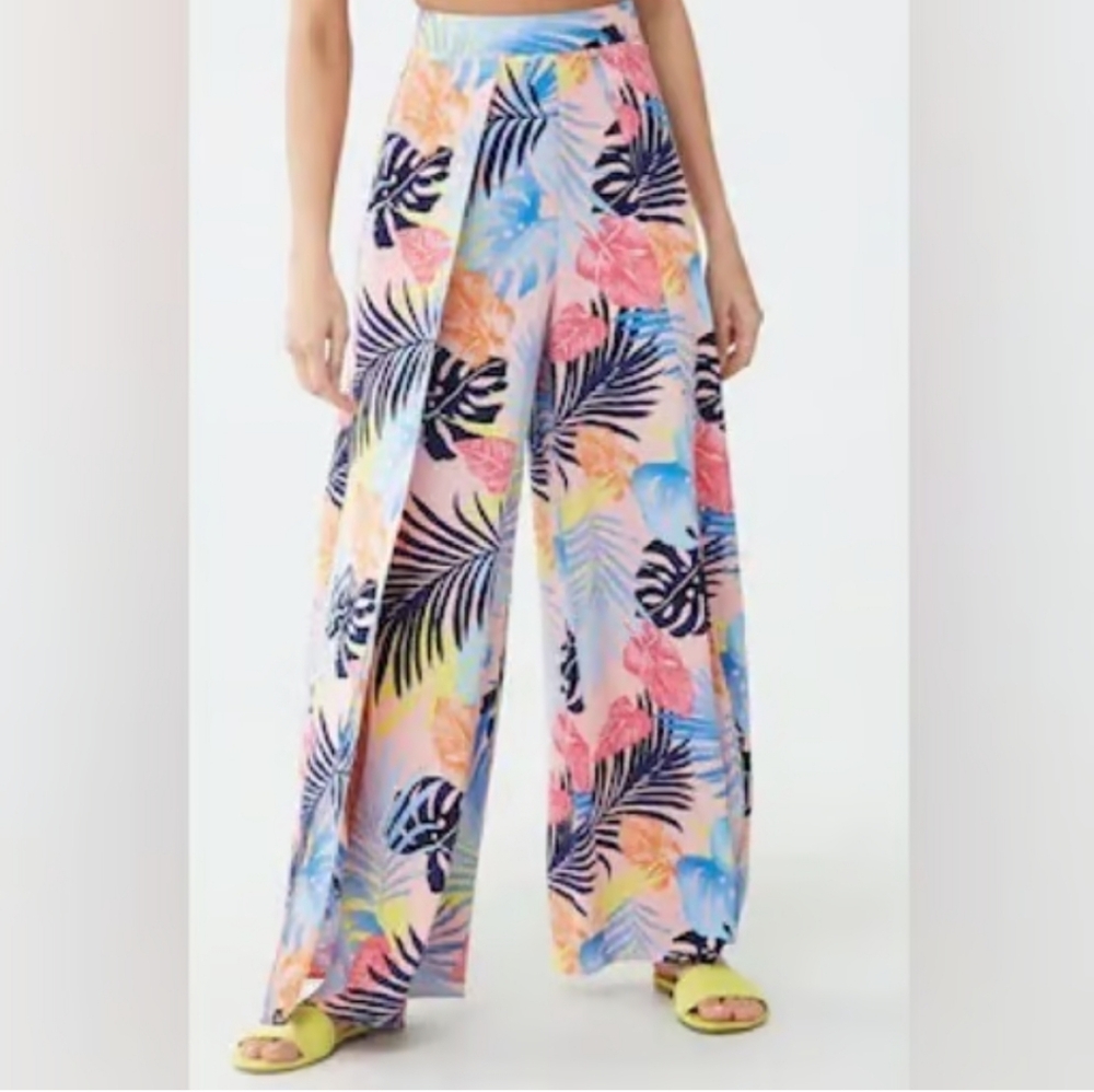 Forever 21- Palazzo front slit high rise pants